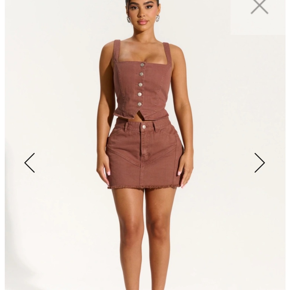 NWT Naked wardrobe denim mini skirt